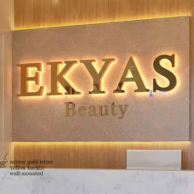 Fabricated 3D Metal Backlit Logo & Letter Sign