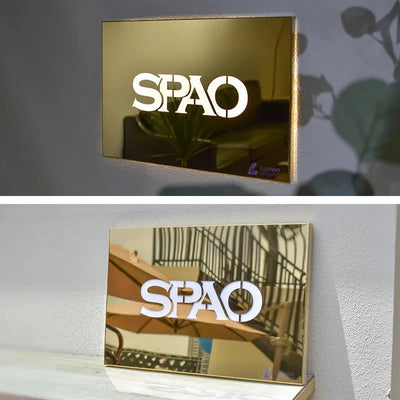 Gold Metal Backlit Sign - Custom Logo Light Box For Business