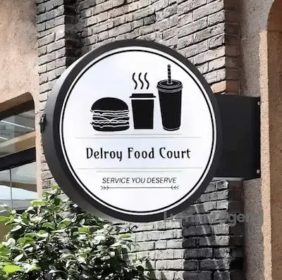 Projecting Light Box Sign for Exterior Advertising, Outdoor Blade Sign
