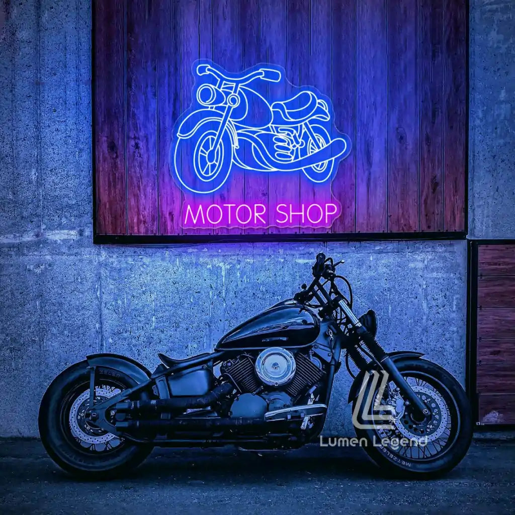 Motor Rent/Shop Neon Sign