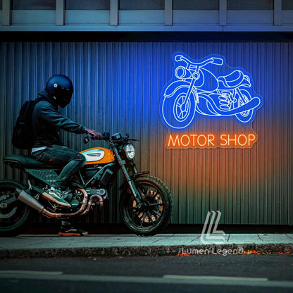 Motor Rent/Shop Neon Sign