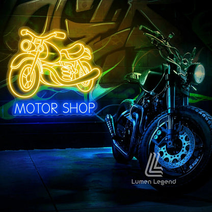 Motor Rent/Shop Neon Sign