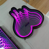 Custom Infinity Mirror Neon Light Box Sign