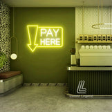 Pay Here Neon Sign