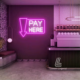 Pay Here Neon Sign