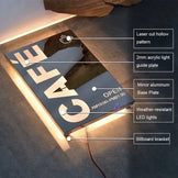 Metal Backlit Sign, Laser Cut LED Light Box Sign, Gold Custom Illuminated Wall logo Sign For Business