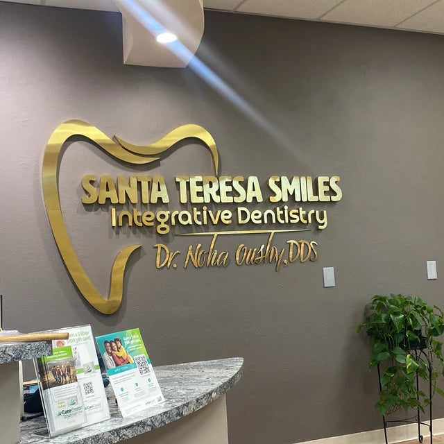 Custom Non-Illuminated 3D Letter Signs--Mirror Polish surface--Dental Clinic--LumenLegend