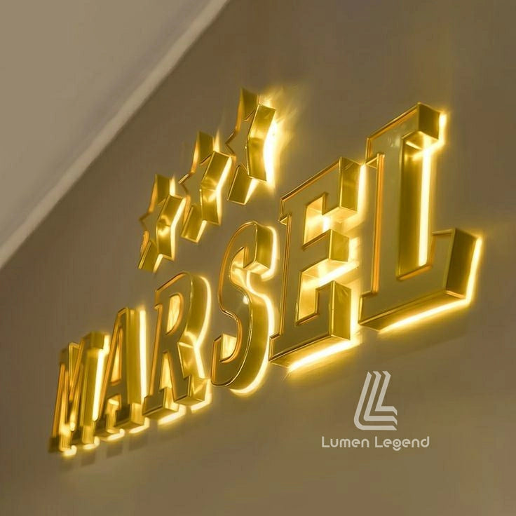 Metal 3D Back lit LED Storefront Business Logo Back light