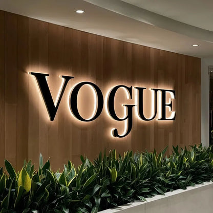 Custom 3D Metal Signage, Salon Logo Sign, Backlit Business Signs, Illuminated Letter Sign, Outdoor Light Sign