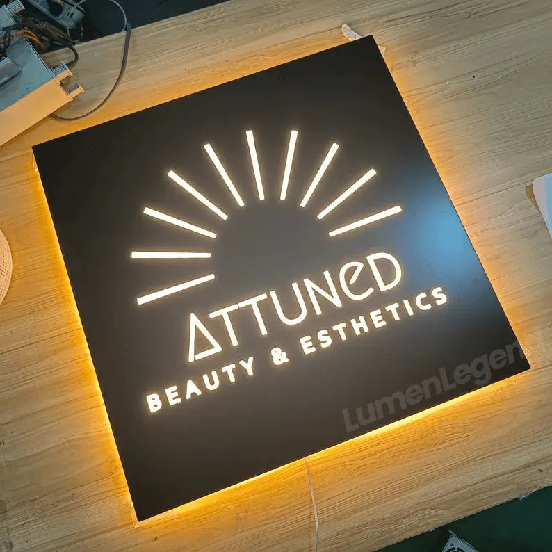 3D Metal Backlit Light Box Sign