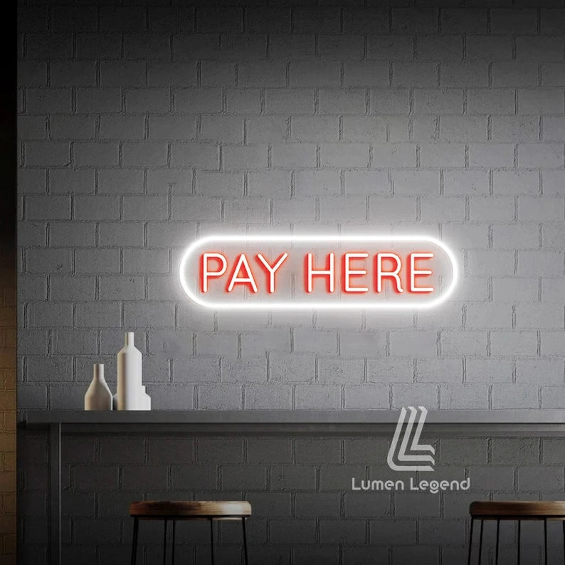 Pay Here Neon Sign