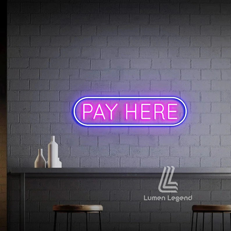 Pay Here Neon Sign