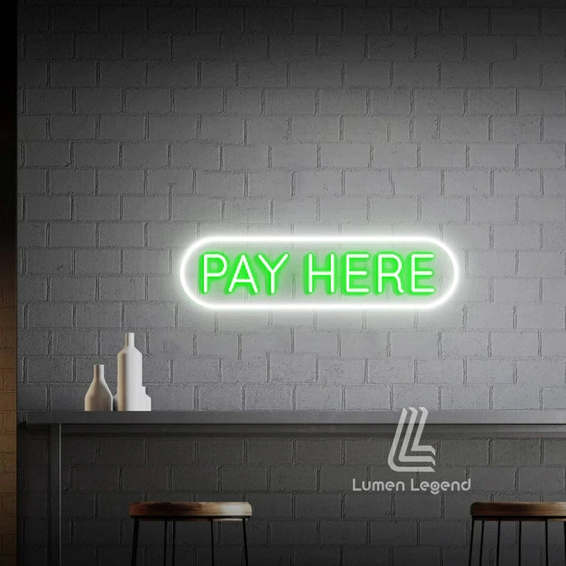 Pay Here Neon Sign