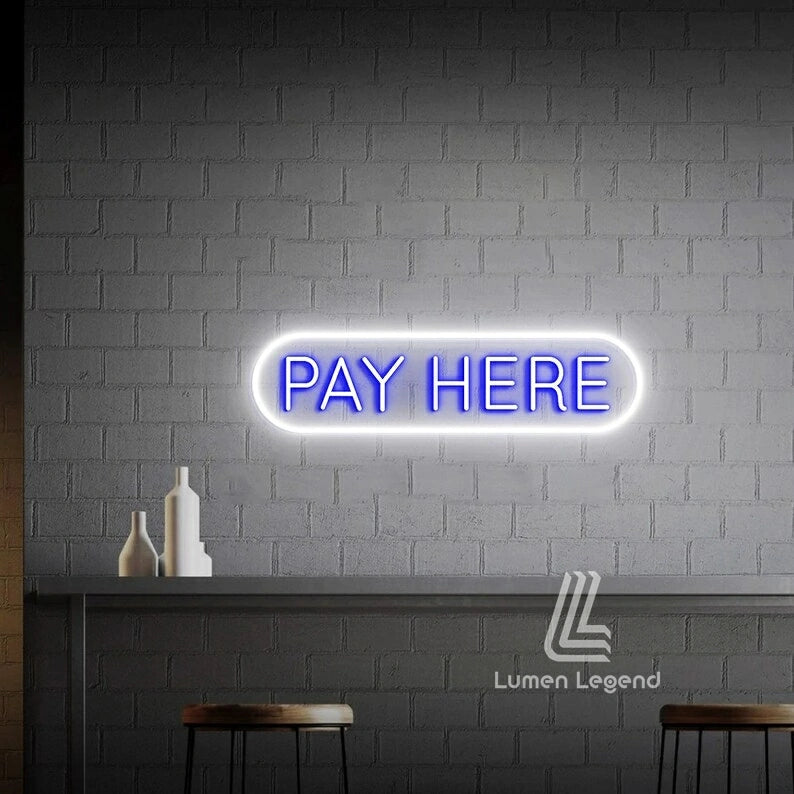 Pay Here Neon Sign