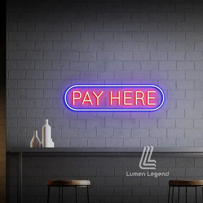 Pay Here Neon Sign