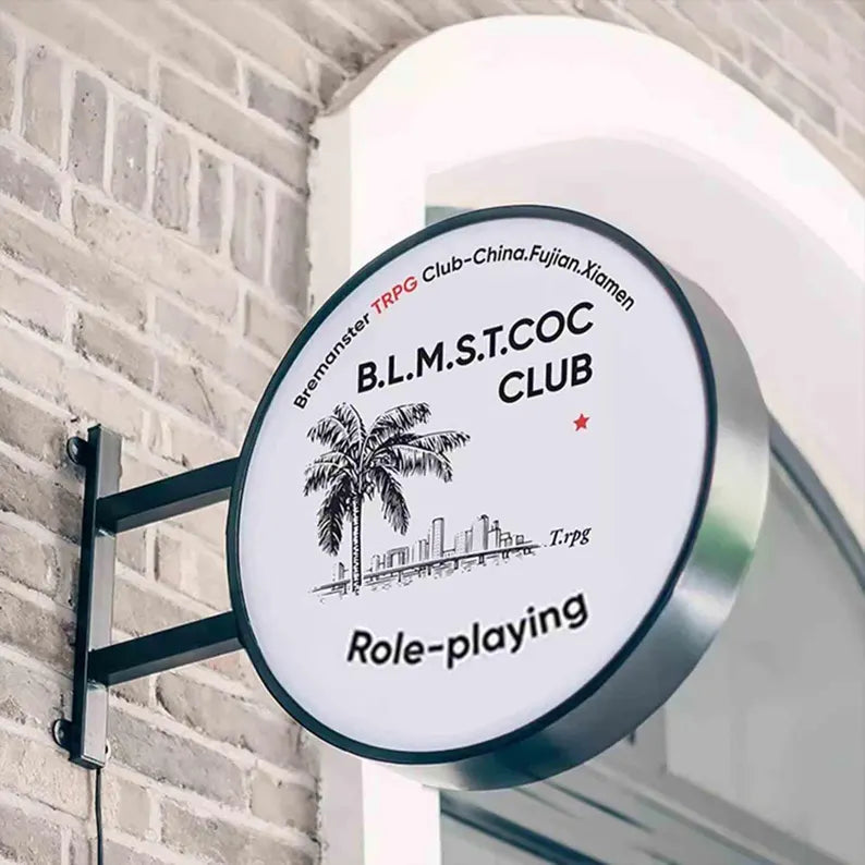 Projecting Light Box Sign for Exterior Advertising, Outdoor Blade Sign