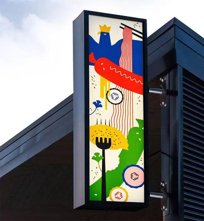 Projecting Light Box Sign for Exterior Advertising, Outdoor Blade Sign