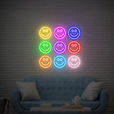Smiley Face Neon Sign For Bar, Bedroom, Office, Wall Decor