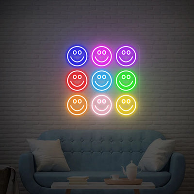 Smiley Face Neon Sign For Bar, Bedroom, Office, Wall Decor
