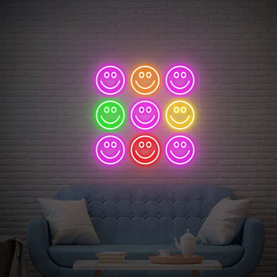 Smiley Face Neon Sign For Bar, Bedroom, Office, Wall Decor