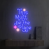 This must be the place neon sign, custom neon sign, neon sign, neon sign decor