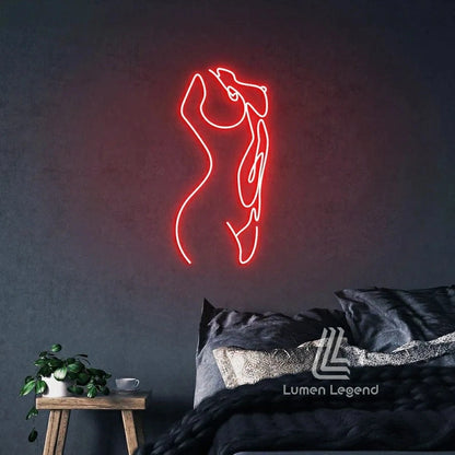 Body Line Art Neon Sign