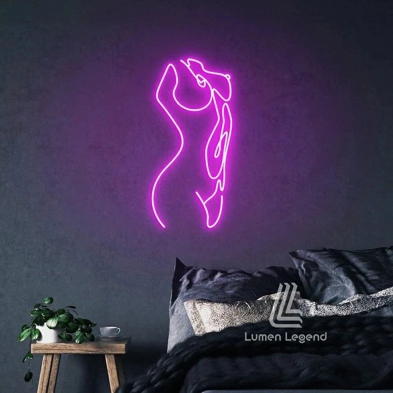 Body Line Art Neon Sign