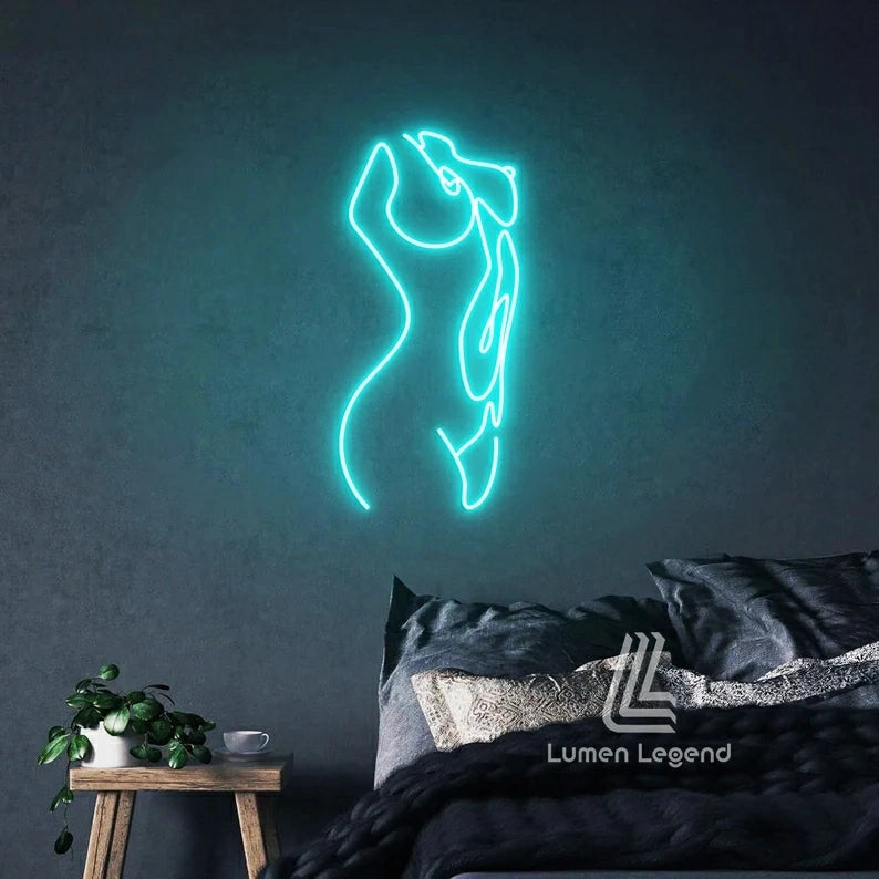 Body Line Art Neon Sign