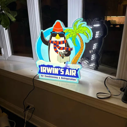 printed acrylic light box sign with metal frame